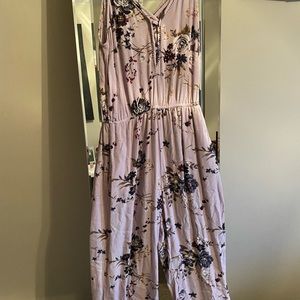 purple floral jumpsuit